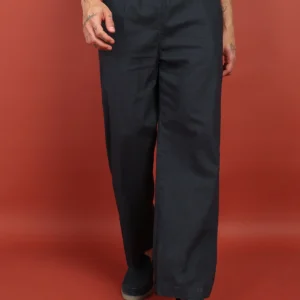 Black C-Linen Relaxed-Fit Trousers