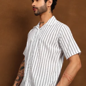 Linear Drift Linen Shirt - Image 3