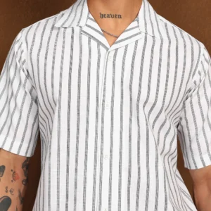 Linear Drift Linen Shirt - Image 5