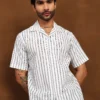 Linear Drift Linen Shirt