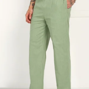 Sage Linen Relaxed Trousers