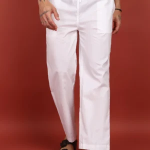 Men’s White P Drawstring Pyjama