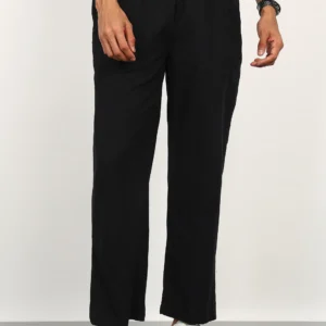Black Linen Trousers