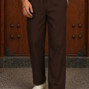 Himalaya Fabrics Cocoa Drift Linen Trousers