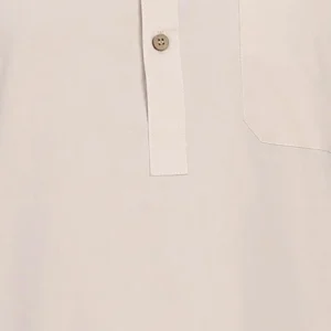 Beige Cotton Linen Pathani kurta with Salwar - Image 5