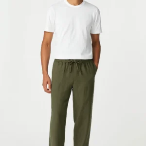 Men’s Linen Pajama Combo – Olive & Black(Pack of 2)