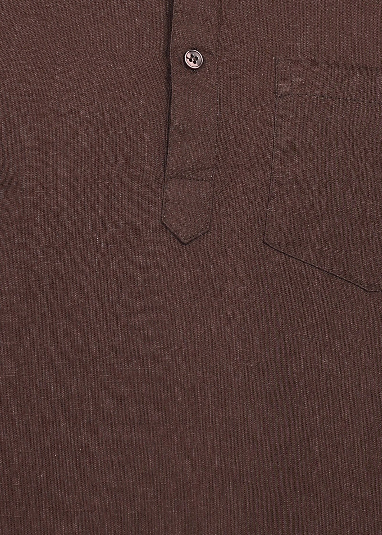 Cocoa Drift Linen Kurta Set - Image 2