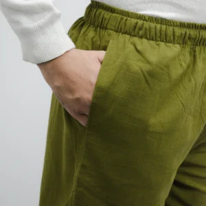 Men’s Linen Pajama Combo – Olive & Black(Pack of 2)
