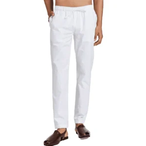 Off White Chanderi Silk Kurta Pyjama - Image 5