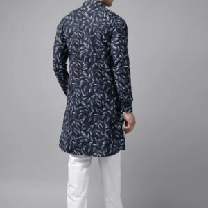 Alternative view of FM - Pure Cotton Pathani Kurta Print with Pyjama