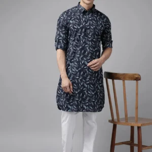 FM - Pure Cotton Pathani Kurta Print with Pyjama - Image 4