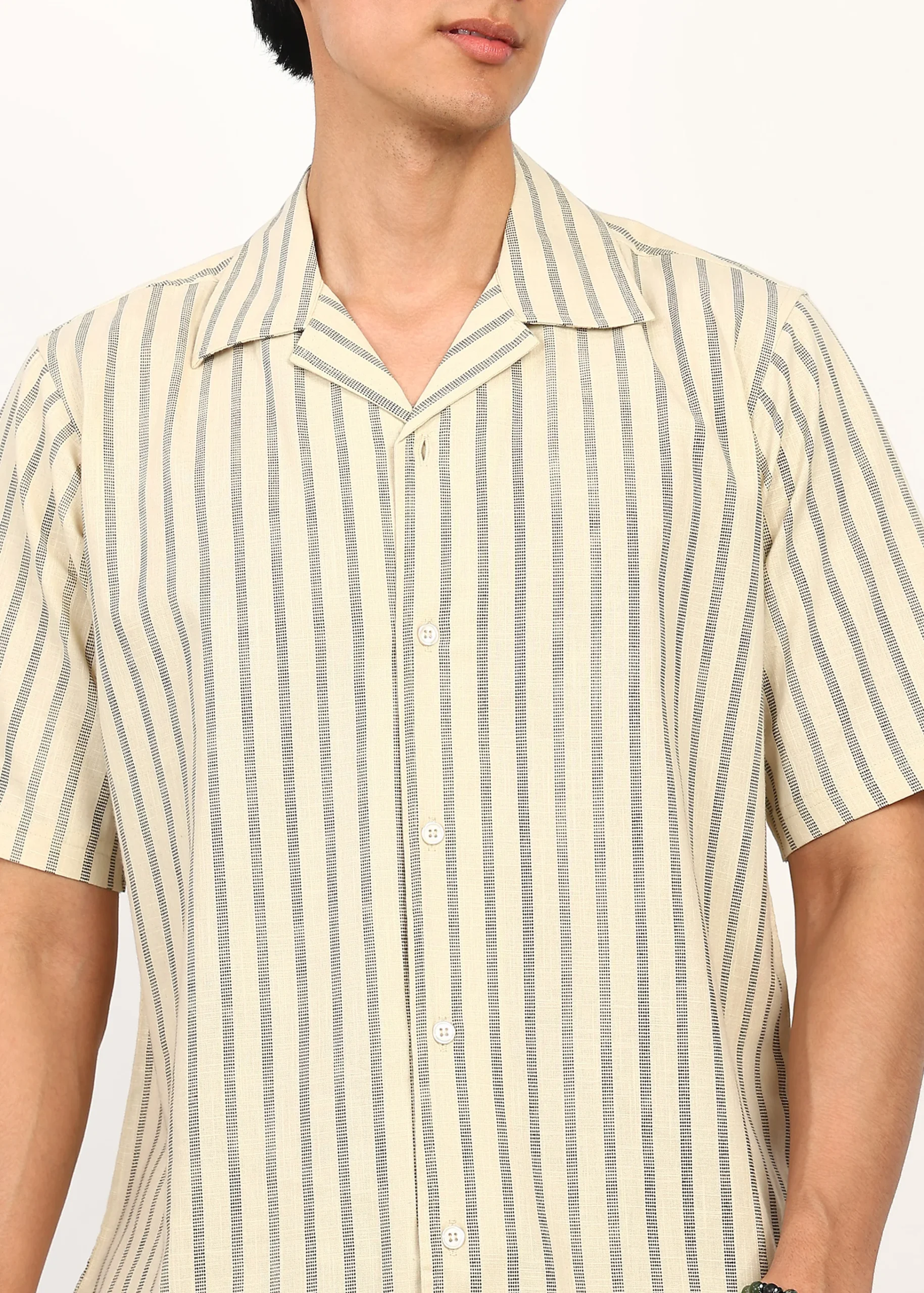 Himalaya Ivory Stripe Ease Co-Ord Set - Image 3