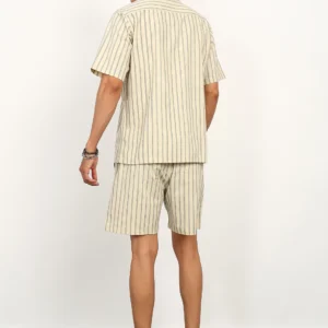 Alternative view of Himalaya Ivory Stripe Ease Co-Ord Set