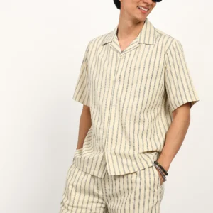 Himalaya Ivory Stripe Ease Co-Ord Set - Image 5