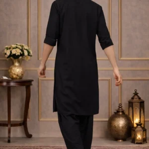 Men Black Pathani Suits - Image 4