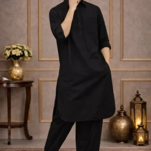 Alternative view of Men Black Pathani Suits