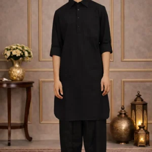 Men Black Pathani Suits