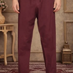 Men Maroon Pathani Suit - Image 6