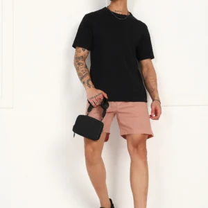 Men’s Peach Linen Shorts