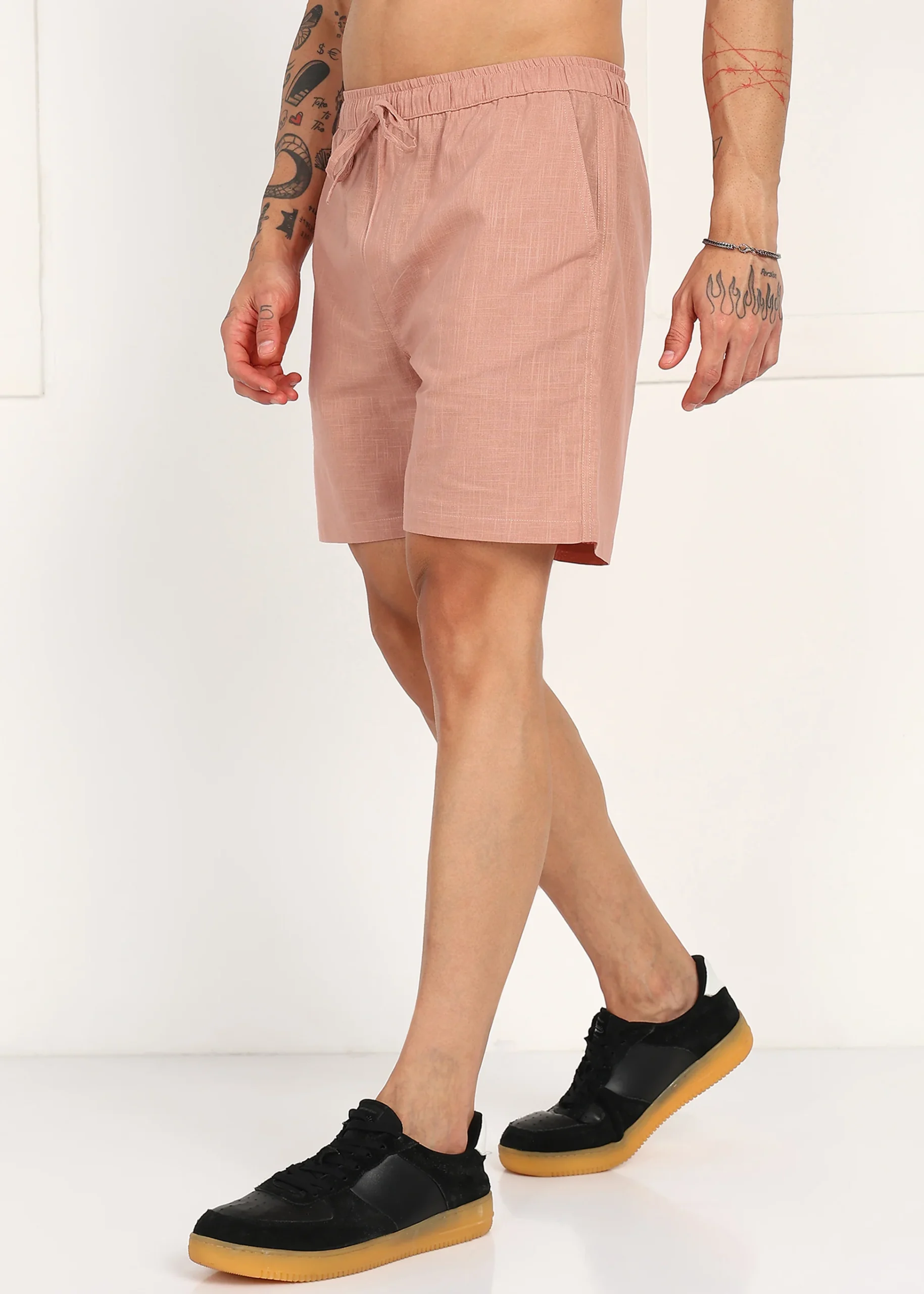 Men’s Peach Linen Shorts - Image 5