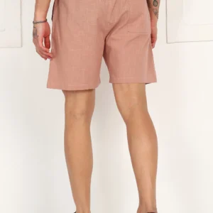 Men’s Peach Linen Shorts - Image 6