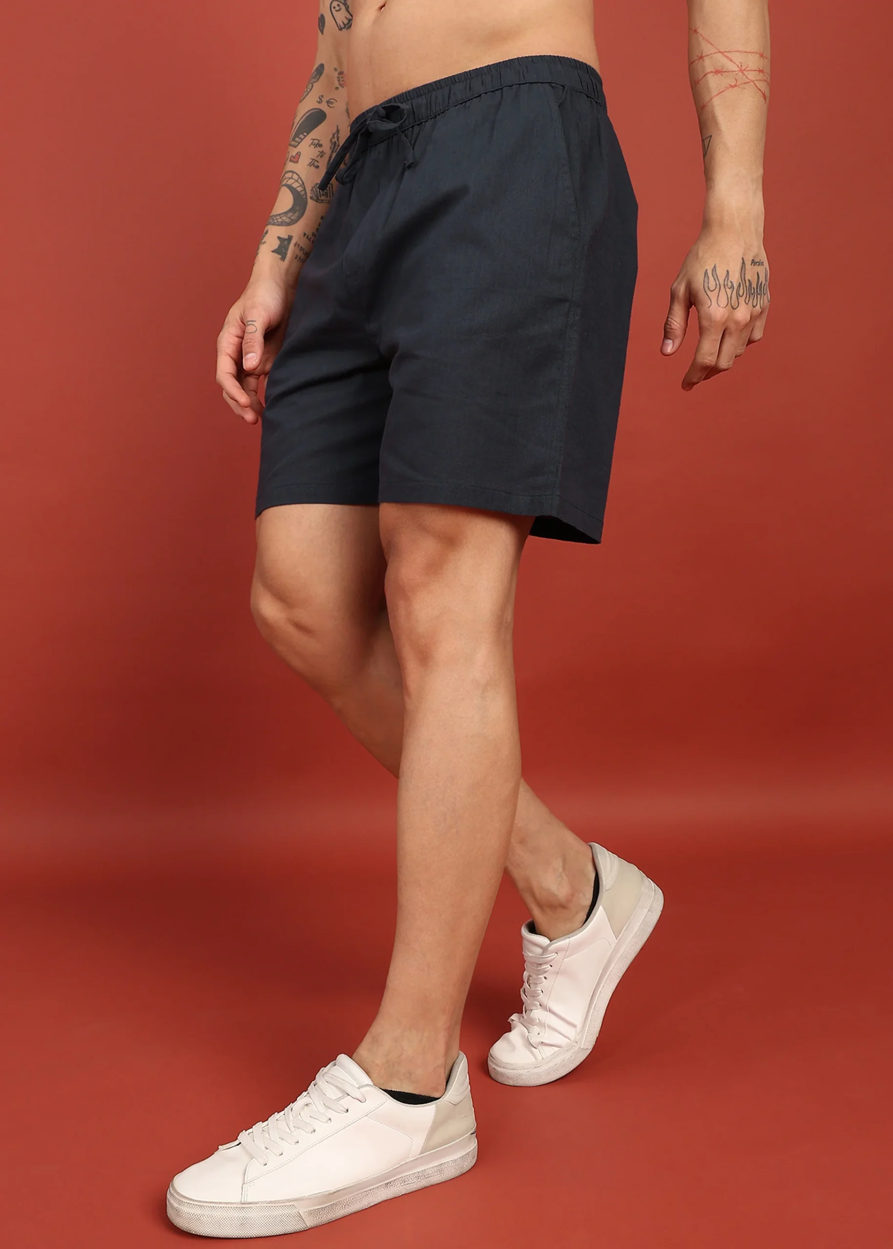 Midnight Black Tailored Shorts - Image 2