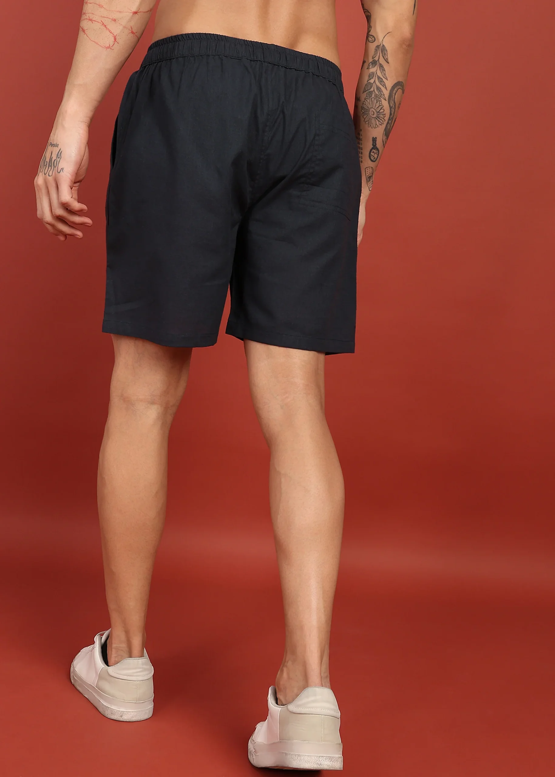 Midnight Black Tailored Shorts - Image 3