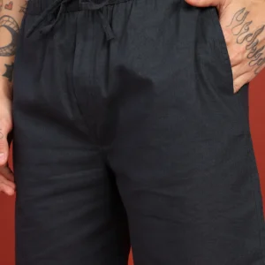 Midnight Black Tailored Shorts - Image 4