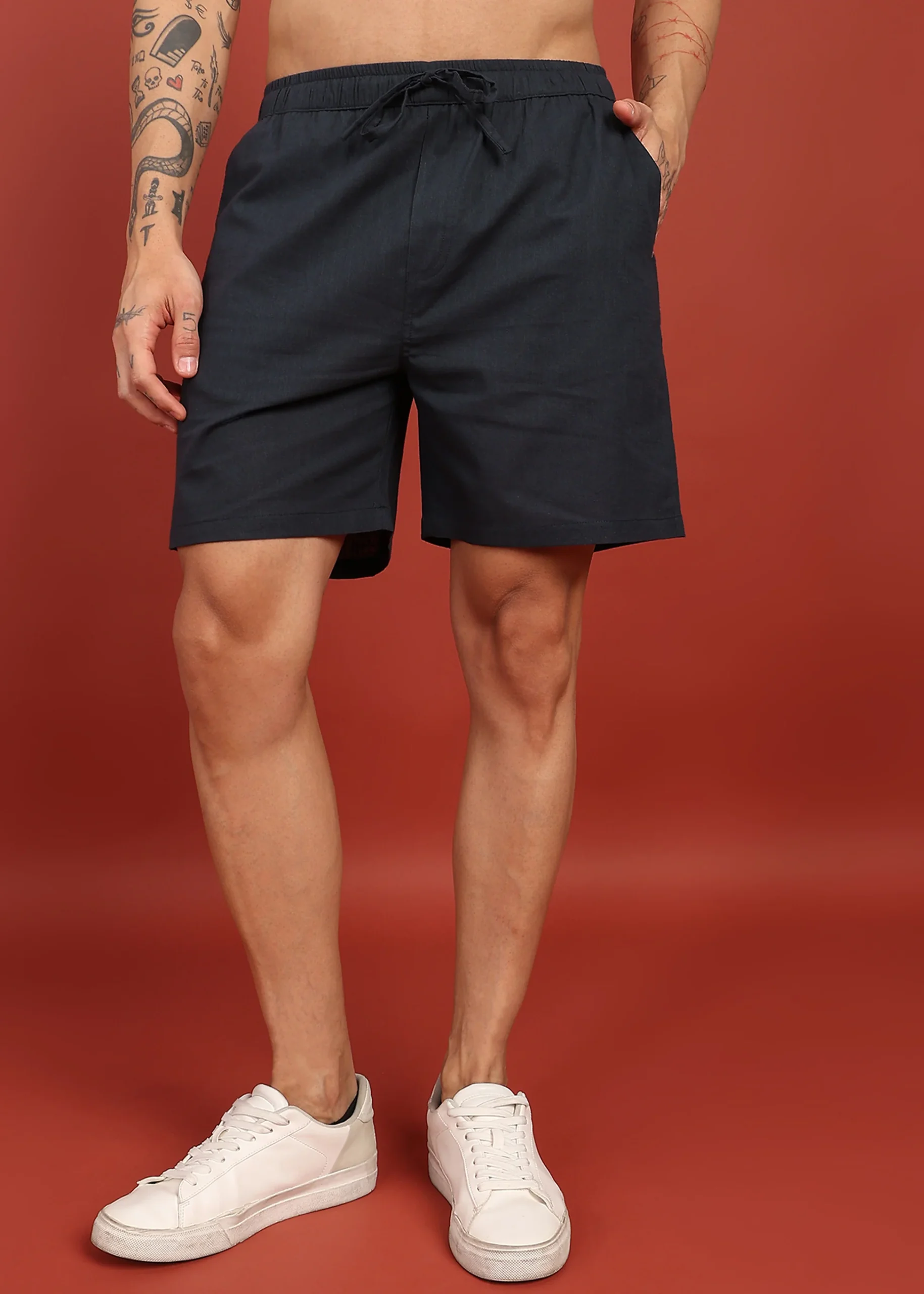 Midnight Black Tailored Shorts - Image 6