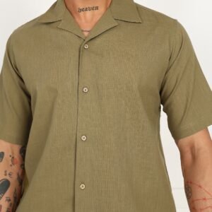 Olive Ease Linen Co-Ord Set - Image 3