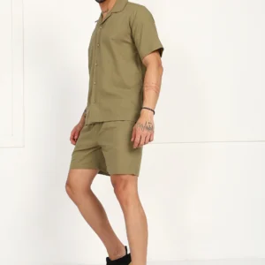 Olive Ease Linen Co-Ord Set - Image 4