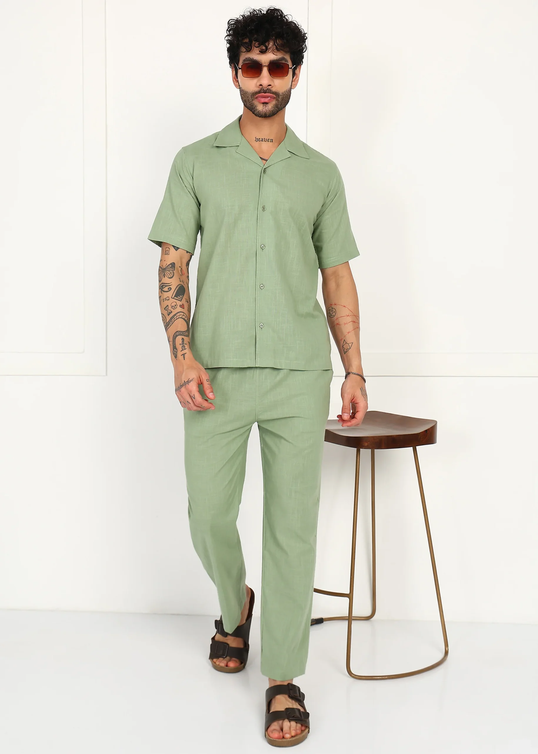 Sage Flow Linen Co-Ord Set