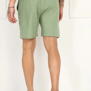 Sage Linen Shorts - Image 5