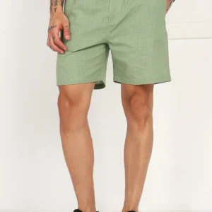 Sage Linen Shorts - Image 3