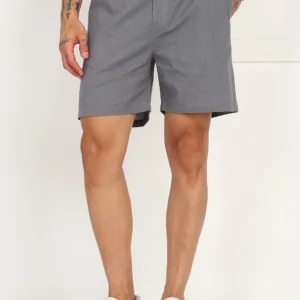 Slate Drift Linen Pyjama Shorts - Image 3
