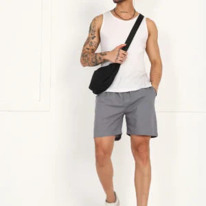 Slate Drift Linen Pyjama Shorts