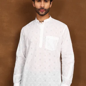 Whisper Weave Linen Short Kurta