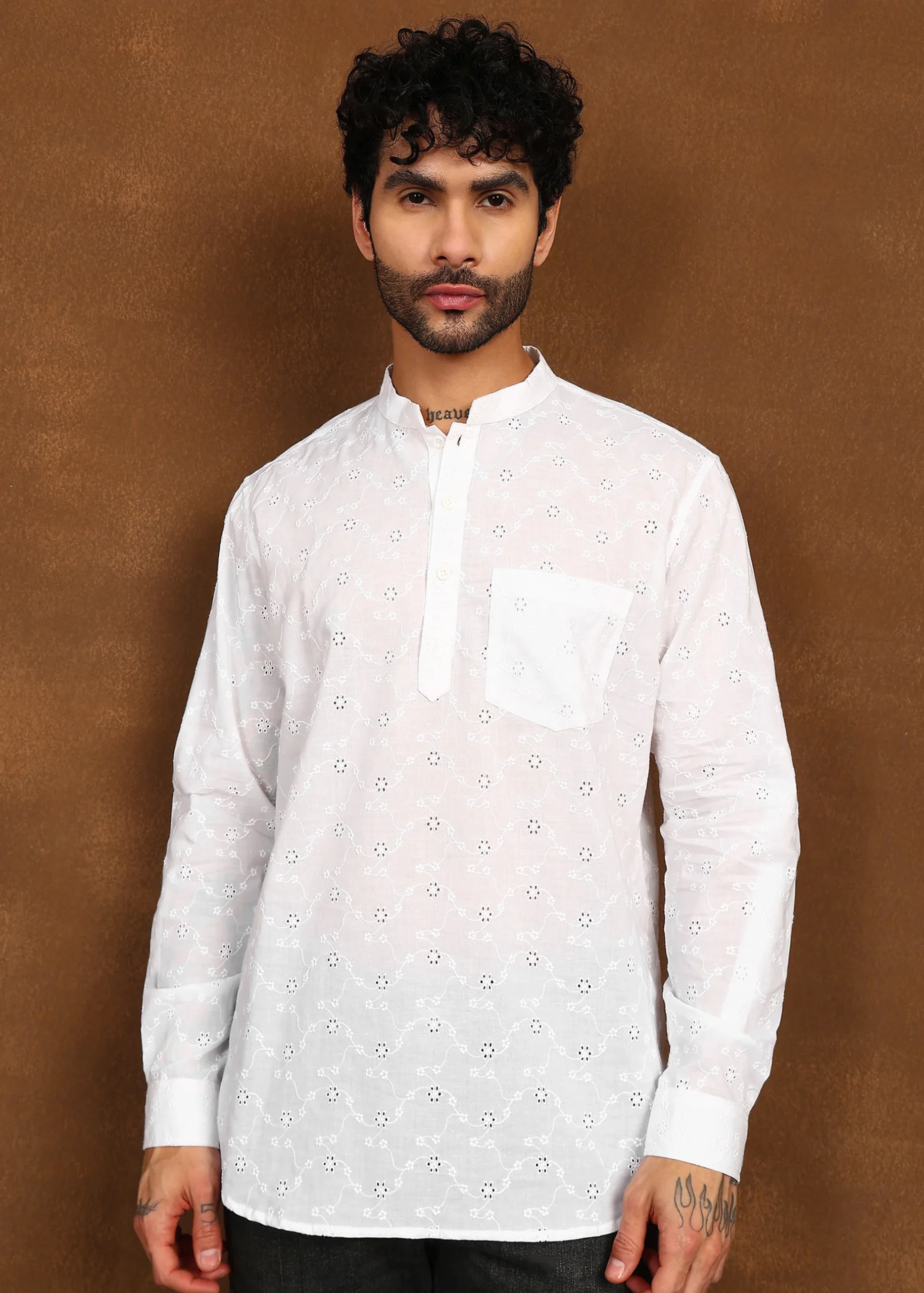 Whisper Weave Linen Short Kurta