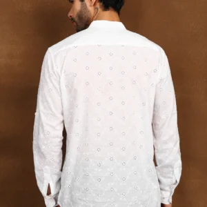 Alternative view of Whisper Weave Linen Short Kurta
