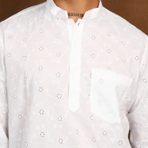 Whisper Weave Linen Short Kurta - Image 5