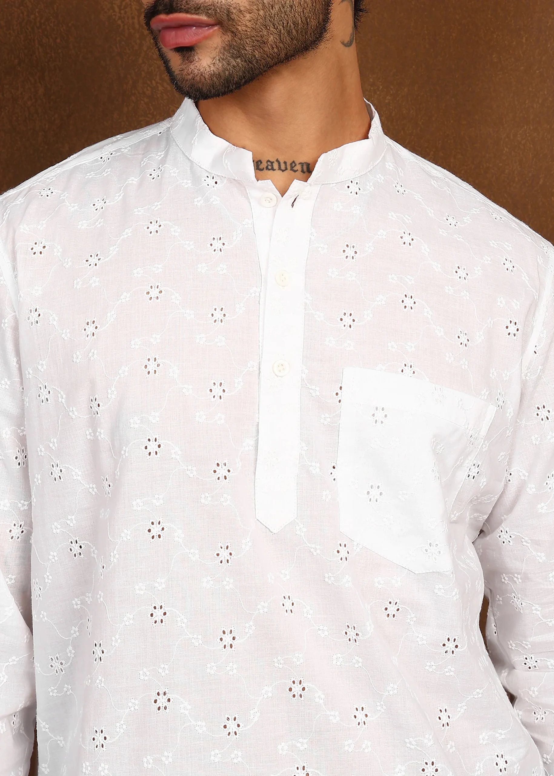 Whisper Weave Linen Short Kurta - Image 5