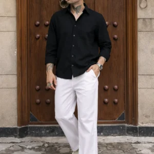 White Black Combo Men Pajama (Pack of 2) - Image 3