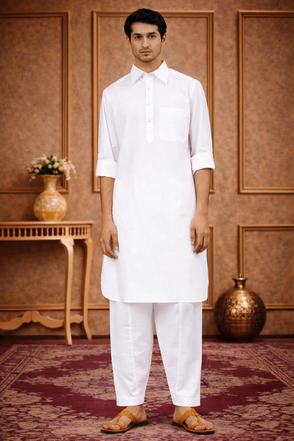 White Pathani Suit For Men