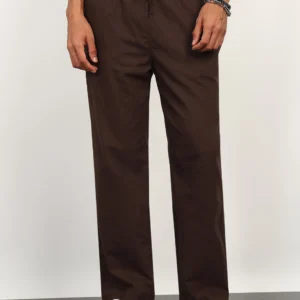 Men’s Linen Pajama Combo – Beige & Brown (Pack of 2) - Image 4
