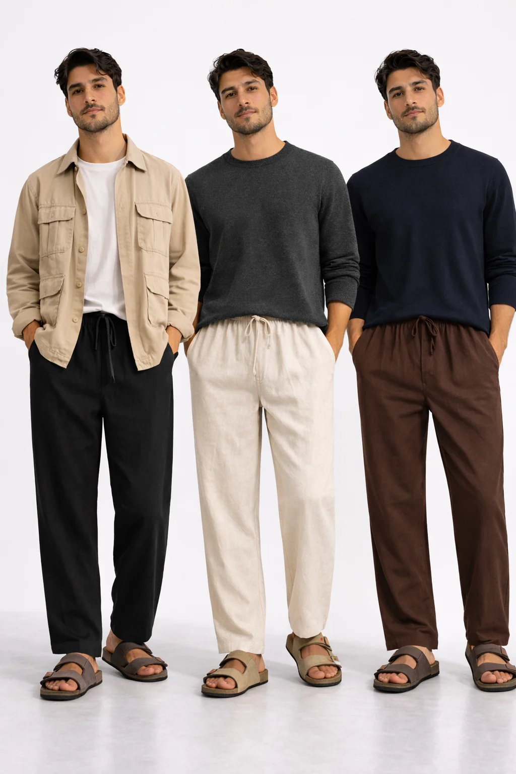 Men’s Premium Linen Pajama Combo – Pack of 3